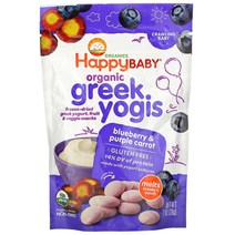 해피패밀리 오가닉 아기과자 아이간식 Greek Yogis 블루베리 당근 28g