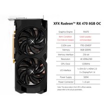 XFX Radeon RX 550 560 470 480 570 590 4GB 8GB 게임 그래픽 카드 데스크탑 컴퓨터 AMD GPU RX 580 1660, 06 RX470 8GB 2Fan