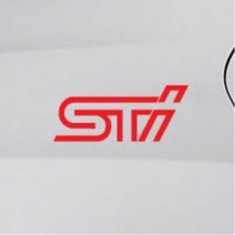 자동차 STI 로고 차꾸미기 범퍼 스티커 올뉴투싼 익스플로러 소나타DN8 본내트 긁힌흠집커버 QM5 타이어옆 오도바이 얼룩보완 k7 컨트리맨 포터 XG HG, 1개, 오렌지