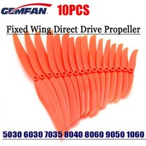 드론 날개 프로펠러 부품 GEMFAN 5030 6030 7035 8040 8060 9050 1060 RC 모델 용 전기 직접 구동 프로펠러 비행기 고정익 항공기 무인 부품, 10 PCS 1060