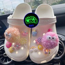 크록스 호환 야광 곰돌이 뽀글이 스마일 꽃 신발 악세사리 참 파츠 세트