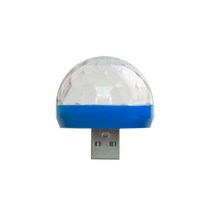 LED 콘서트 노래방 새로운 USB 디스코 DJ 무대 자동차 라이트 휴대용 가족 파티 공 다채로운 바 클럽 효과 램프 휴대 전화 조명, Blue USB