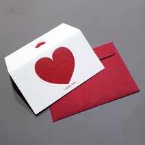 메리토리오 스마일 어린이날카드, 개, 레드하트러브카드(미니)5장세트
