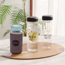 어썸 보틀+파우치 세트 (마이너스옵션), 1.아이스 350ml (뚜껑 블루)_보틀 디자인 랜덤-