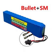 헬퍼솔 18650 10S3P 36V 30Ah 배터리 Ebike 팩 리튬 이온 350W 500W 고전력 전기 스쿠터 바이크 오토바이 스쿠터용, [04] Bullet-SM