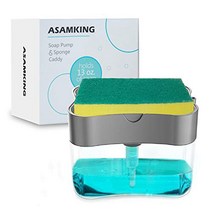 Dishwashing Soap Dispenser Soap Dispenser Sponge Holder 2 in1 Dish soap Dispenser Caddy Countertop s, 1
