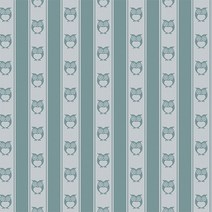 돌하우스용 벽지/HSWP12 Seamless Owls Blue