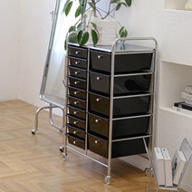 미용실약장 파마롯드보관 서랍형 이동식트롤리 서랍장, 바퀴가 달린 검은색 5단 서랍장1개의 이야기