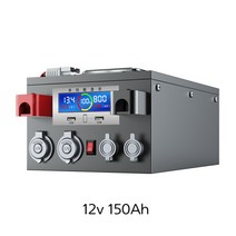 대용량 인산철 파워뱅크 배터리 12V 차박 캠핑용 실외 전원 공급 장치, 12V 150AH