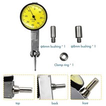 0-0.8mm 테스트 다이얼 표시기 고정밀 0-40-0 0.01mm 정확도 판독 방수 레버 미터, 한개옵션0
