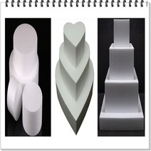 원형 하트 사각 모형 스티로폼 크림클레이 만들기재료 높이7cm, 미니2호