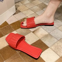 여성라탄슬리퍼 스퀘어 가죽뮬 여성블로퍼 로퍼슬리퍼