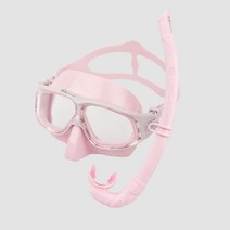 프렌젤 프리다이빙 마스크스노클 세트, FZM01 마카롱 핑크세트