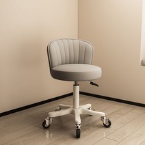 미용 의자 스툴 이동식 미니 왁싱 현관 작업 카운터 보조 회전 원형스툴 헤어샵, C. 그레이-베이지
