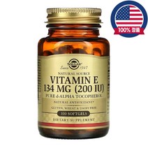 솔가 천연 비타민E 134mg 200IU 알파 토코페롤 100캡슐, 1개, 134mg 200IU 100캡슐