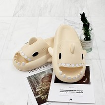 상어 무소음 EVA 거실 실내 슬리퍼 01 무타공, 아이보리, 1개