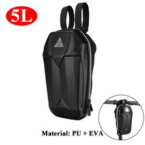 라앤모 전동스쿠터교체부속 15l 전기 스쿠터 앞 가방 M365 방수 PU EVA 하드 쉘 반사 핸들 바 매달려 스토리지 선물, 없음