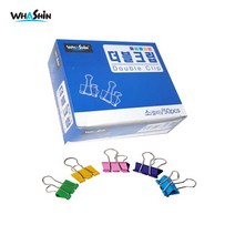 [성실한오피스] 화신 더블크립 칼라 문구 집게 클립 모음, 특대, 1개