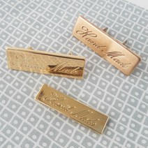 퀼팅맘 국내생산 10종 핸드메이드 금속 라벨, 골드 [고급도금] M 사이즈 (40mm×10mm)