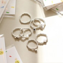 은볼 비즈반지 만들기 시즌2 DIY 14종 [실버 우정 링 반지 키트], 07. 실버볼 블랙큐빅 2mm