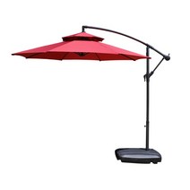 더블탑 폴딩 파라솔 2700 + 탑베이스(더블탑전용), 1개, 화이트