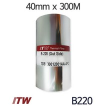 <당일출고>[ITW] B220 왁스리본 40mm x 300m (1롤/1박스) 바코드리본, 1롤” class=”wr-img”></a></div>
</div>
</div>
</div>
<div class=