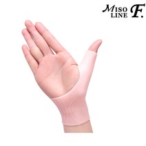 미소라인F 실리콘 손목보호대 엄지손가락보호대 손목터널증후근 손목아대, 미소라인F 실리콘 손목보호대(화이트) 1EA