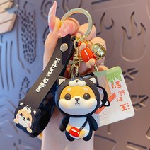 SeekFun 12띠 키링 피규어 귀여운 자동차 열쇠고리 키링, 개띠