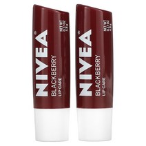 Nivea 틴티드 립 케어 블랙베리 2개 개당 4.8g(0.17oz)