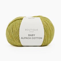 베이비 알파카 1볼 50g 215m 대바늘실 뜨개실 고급의류실, 203.그린빈