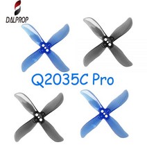 드론 프레임 모형 DALPROP사이클론 2 인치 Q2035C 프로 2035 4 블레이드 프로펠러 CW CCW RC 씨네 후프 FPV 레이싱용 8 쌍, 8pair Black