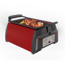 전기구이통닭 옛날 치킨 통구이 족발 에어프라이어 Feilong 꼬치 기계 무연 가정용 실내 자동 회전 바베큐 올인원 기계 한국식 꼬치 그릴, 빨간색