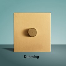 토글스위치 SANDIY 벽 스위치 스테인레스 스틸 패널 토글 220V 빈티지 조명 1-4 갱 2 웨이 골든 86*86mm, 15 Dimming