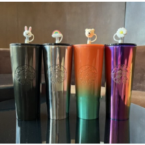 [스타벅스 직구] 스타벅스 빨대 텀블러 스테인리스 콜드컵 710 ml, 골든그린 710ml