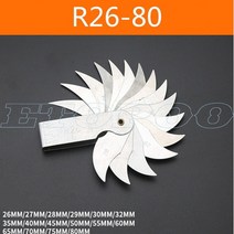 4pcs 반경 게이지 R0.3 1.5 R1 7 R7.5 15 R15.5 25 R1, R26-80