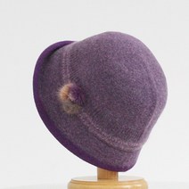 지오마켓 겨울 중년 여성 버킷햇 울 니트 방울 벙거지 모자 엄마 할머니 선물 예쁜 정장 외출 울모자