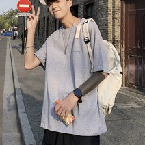 다양한 색상 심플 이너 디자인 신축성 좋은 반팔티 라운드 브이넥반 팟 티 오버핏 브리넥 남자 무지