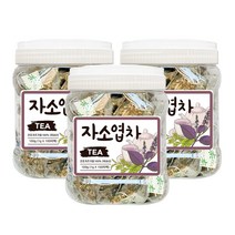 좋은아침 국산 자소엽차 차즈기 100티백 (고급용기), 3통, 100g