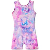 반바지가있는 소녀 용 레오타드 나비 유니콘 인어 댄스 Unitards Biketards Hotpink Black