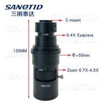 현미경 조정 가능한 배율 100X 180X 200X 300X 600X 줌 C 마운트 렌즈 HDMI 호환 VGA USB 산업 비디오 카메라, [01] 10X-300X