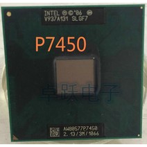 오리지널 인텔 노트북 P7450 CPU 2.13GHz/3M/1066 PGA SLB54/SLGF7 지원 PM45/GM45 프로세서
