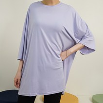 빅걸스토리 무지 박스핏 쿨 라운드 반팔티