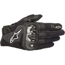 Alpinestars 블랙/화이트 Sz L 알파인스타 SMX-1 에어 V2 통기성 가죽 오토바이 장갑 170089, X-Large, Black