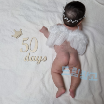 드림창고 아기 셀프 촬영 소품 50일 100일 아기 천사 날개 세트, 천사날개+월계수 헤어밴드+배경천