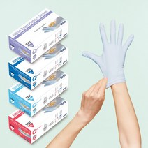 케어라인 니트릴장갑 200매 라텍스장갑 100매 일회용장갑 대용량 알러지방지 위생장갑, 중(M), 200개