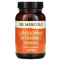 Dr. Mercola 리포소말 비타민C 500 mg 캡슐 60정, 단색, One Size