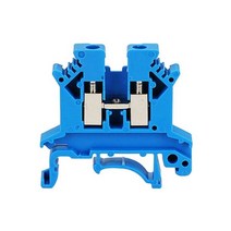 터미널 압착기 단자 케이블 전선 유압 슬리브 1 PCS Din 레일 블록 UK2.5B 와이어 전기 도체 범용 커넥터 나사 연결 스트립, Blue, 5PCS