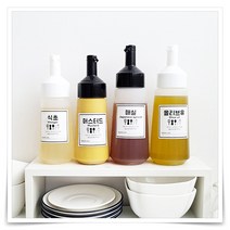 엘스 원터치 소스병1p 시리즈 케찹병 오일병 양념통 조미료통 튜브용기 네임소스병, 소250ml_화이트