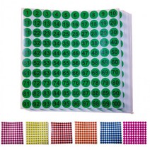 7색 숫자 100 넘버링 스티커 10매 1000pcs 번호스티커, 3466A-7.진핑크1000p