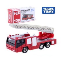 TOMY/Tomica 다이 캐스팅 합금 자동차 모델 소방차 구급차 사다리 트럭 구조 명령 차량 의료 구조 항공기 장난감, Ladder firetruck